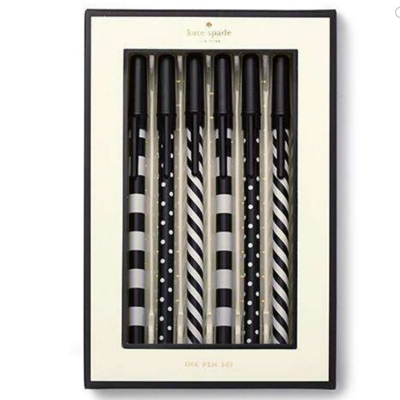 Kate Spade Top of the Line boxed pen set of 6 nwt - Picture 1 of 3
